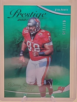 2023 Panini Prestige #281 Warren Sapp Xtra Points Green #/199 - Image 1 of 3