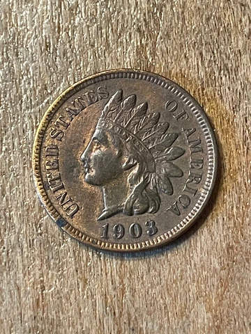 1903 Indian Cent XF Cover