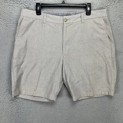 Joseph Abboud Mens Khakis Shorts 38 Light Tan Flat Front Stretch Pockets Casual - Image 1 of 4