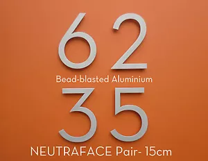 Par de números de casa de aluminio NEUTRAFACE - grande 15 cm - ENTREGA RÁPIDA Y GRATUITA - Imagen 1 de 12