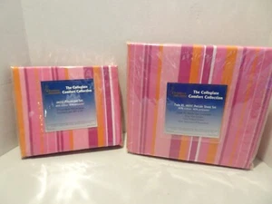 Residence Hall Linens Sheet Set Twin XL Pink Striped + 2 Pillowcase Set NEW - Picture 1 of 5