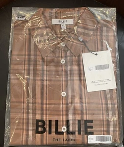NWT, Billie the Label Lizbeth Button Down Shirt, Birch Plaid, 100% Cotton, XS - Picture 1 of 4