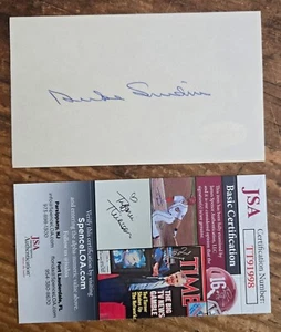 Duke Snider Signed Index Card JSA Certified - Picture 1 of 1