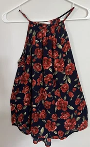 Üppiges Damen Neckholder Top Mehrfarbig Blumenmuster Größe S - Bild 1 von 4