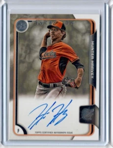 Hunter Harvey 2015 Bowman Inception autógrafo novato KC Royals radiocontrol automático BIA-HH - Imagen 1 de 1