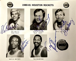 HARRIS, DAWSON, DUNLEAVY ETC AUTO TEAM ISSUED B & W 8 X 10 PHOTO HOUSTON ROCKETS - Picture 1 of 1