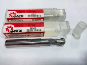 HANITA™ 3/8 Inch Ball Nose Solid Carbide 2 Flute End Mill Cutter - Picture 1 of 4