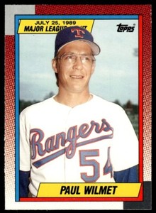 1990 Topps Major League Debut 1989 Paul Wilmet Texas Rangers #145