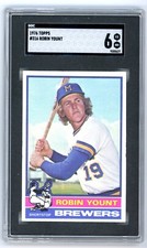 1976 Topps ROBIN YOUNT 2nd Year Card #316 Brewers SGC 6 EX/NM Condition!