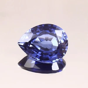 AAA Natural Flawless Ceylon Pastel Blue Sapphire Loose Pear Gemstone Cut 13x10MM - Picture 1 of 4