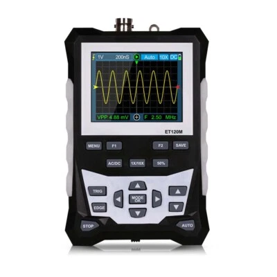ET120M 120MHz Bandwidth 500MSa/s Sampling Rate LCD Digital Handheld Oscilloscope - Image 1 of 4