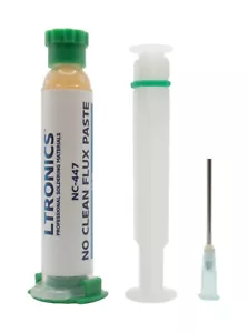 LTronics NC-447 No-Clean Solder Flux Paste for SMD, BGA Soldering, 10ml Kit - Picture 1 of 5