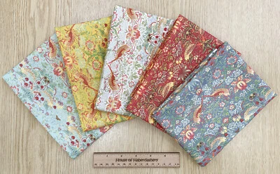 Fat Quarter Bundle - William Morris Strawberry Thief Collection - Craft Fabric - Image 1 of 2
