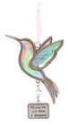 Ganz Hummingbird  Fill Your Life with Love & Dreams" Car Charm Ornament