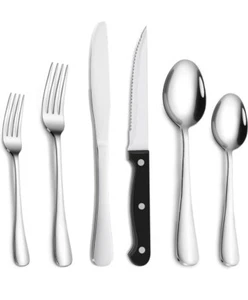 Cibeat 48 teiliges Edelstahl Besteckset Service für 8 Küchenbesteck - Bild 1 von 7
