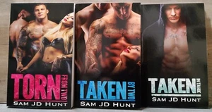 Sam JD Hunt Signed 3 Book Lot Taken in Tahoe Taken by Two Torn from Two Erotica - Picture 1 of 7