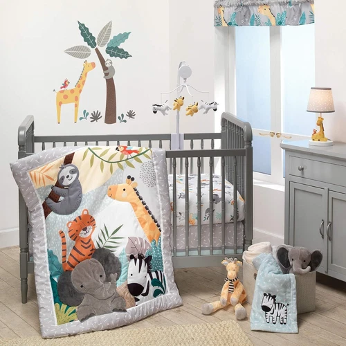 Bedtime Originals Mighty Jungle 3piece Crib Bedding Set Multicolor 283003V