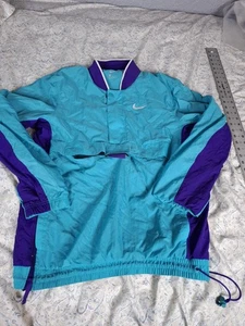 NIKE BASKETBALL HALF ZIP RETRO ‘90S JACKET WOVEN RAPID TEAL SIZE Medium - Picture 1 of 8