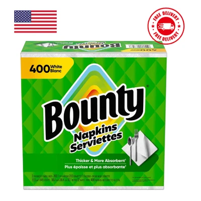 Servilletas de papel Bounty, blancas, 400 unidades Foto 1 de 4
