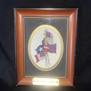 Flags Of The Confederacy Picture Frame 8.5 X 6.5 Civil War - Picture 1 of 10