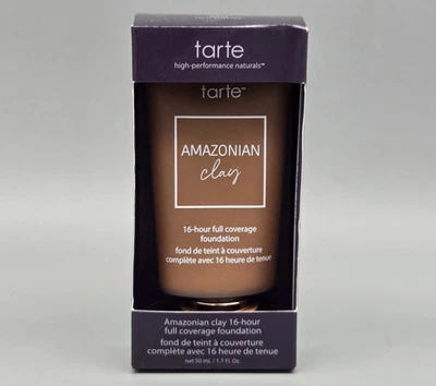 Base Tarte Amazonian Clay 16 horas cobertura completa ~ 57H MIEL RICA ~ 1,7 oz Foto 1 de 4