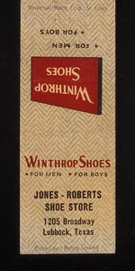 Zapatos Winthrop Jones-Roberts Shoe Store de 1940 para hombre y niño Lubbock TX MB - Imagen 1 de 2