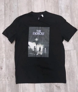Official Warner Brothers The Exorcist Black T Shirt Size L - Picture 1 of 3