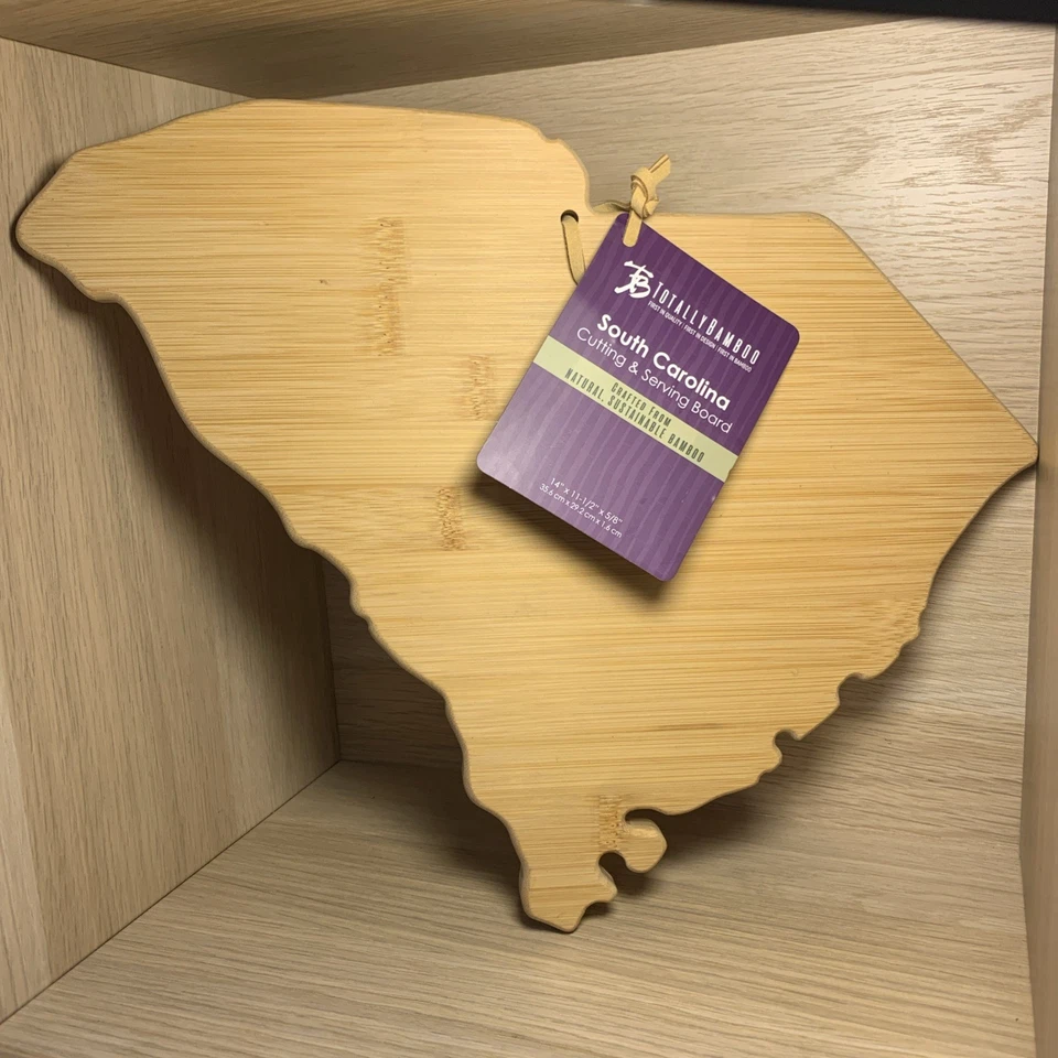 Totally Bamboo State Cutting Serving Board South Carolina Shaped
