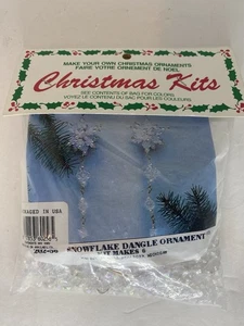 Merri Mac Schneeflocke baumeln Vintage Feiertag Perlen Weihnachtsschmuck Kit Neu aus altem Lagerbestand ergibt 6 - Bild 1 von 3