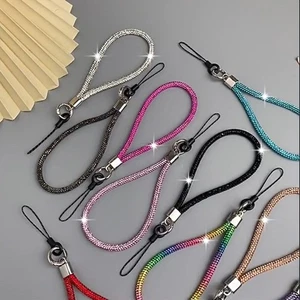 Bling Bling Diamond Crystal Anti-lost Rope Hanging Cord Phone Accessories - Photo 1 sur 14