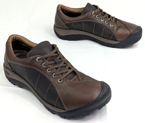 Keen Presidio Sneakers Womens 10 Brown Leather Hiking Walking Oxford Shoes - Picture 1 of 16