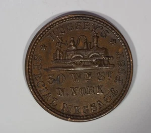 Civil War Token, Hussey’s Train, F630AK-2a, Beautiful Uncirculated Token - Picture 1 of 2