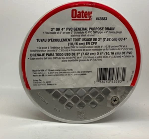 OATEY 5" Floor Drain (White) - Use with 3” or 4” PVC - 43583 - Prepaid Shipping - Picture 1 of 6