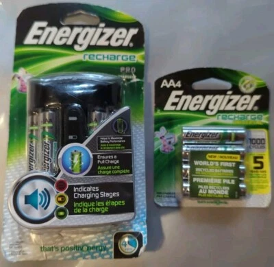 Energizer Recharge Pro AA4 Charger *Max Battery Performance* +Extra AA Batteries - Image 1 of 4