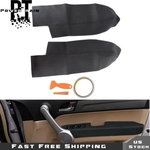 Car Front Door Panels Armrest Cover for 2007-2012 Honda Cr-V CRV 2pcs Black - Picture 1 of 10