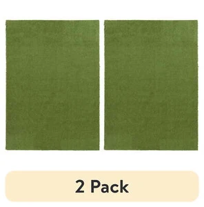 (2 pack) 5'x7' Green Faux Grass Outdoor Rug - Picture 1 of 10