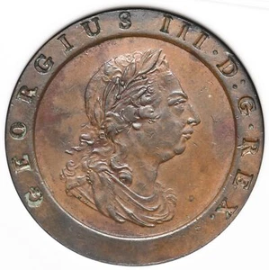 GREAT BRITAIN. George III, Huge Cartwheel Copper Twopence, 1797, NGC AU53 BN - Picture 1 of 4