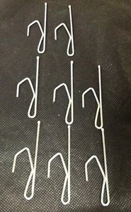 Juego de 8 ganchos de pasador de extremo de cortina de cuello largo para cinta de cabezal plisado profundo - Imagen 1 de 2