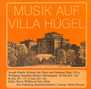 HAYDN Oboe Concerto MOZART 3 Divertimenti FEIT DRESSEL Red/Silver VILLA HUGEL LP - Picture 1 of 3