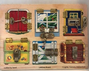 Vintage Melissa and Doug Latches Board CT1102 - Picture 1 of 6