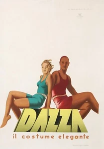 DUDOVICH -VINTAGE & BEAUTIFUL POSTER OF DAZZA THE ELEGANT COSTUME-1933 - Picture 1 of 1