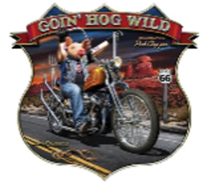 Adult DryBlend® T-Shirt - ( GO'IN HOG WILD - BIKER / CHOPPER) - Bild 1 von 41