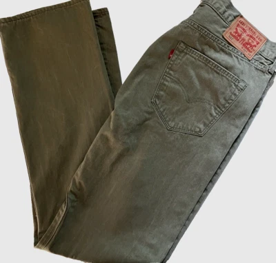 Jeans Levi's Para Hombres Levis Rojo Marca Etiqueta VERDE Botón Mosca 501 36W x 34L Foto 1 de 4