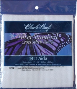 Charles Craft Silver Label Aida - 14 Count - 12"X18" (White) - Picture 1 of 12