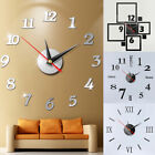 2024 Modern Large Wall Clock 3D Mirror Sticker Unique Big Number Watch DIY Decor