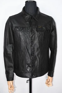 G-Star Raw Slim Tailor Jacket Real Leather Black size XL - Picture 1 of 9