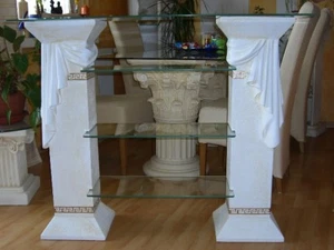 Phonotisch TV Fernsehtisch Rack Kassentisch Glasregal TV Lowboard Regal - Bild 1 von 9