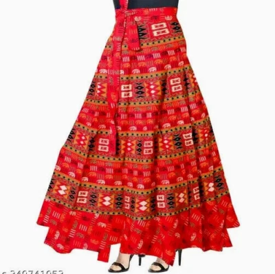 Cotton Around Wrap Skirt Elephant Mandala Vintage Printed Long Maxi Beach Boho - Image 1 of 4