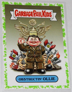 GARBAGE PAIL KIDS 2018 We Hate the 80s GREEN #4a "Obstructin Ollie"