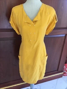 Kenneth Cole women dress size M yellow color - Picture 1 of 11